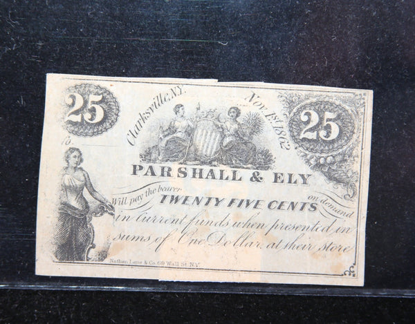 1862 Clarksville, New York., Obsolete Currency, Store Sale 093133