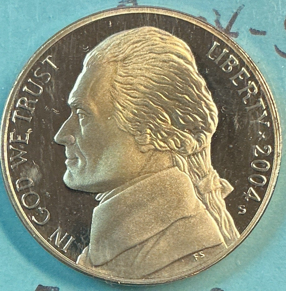2004-S Jefferson Nickel (Peace), Mint State Uncirculated Coin, Store #NL1339