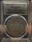 .999 silver, 1 Troy Ounce, 2023 Fiji Privy Morgan Ag, PCGS MS-70, Store