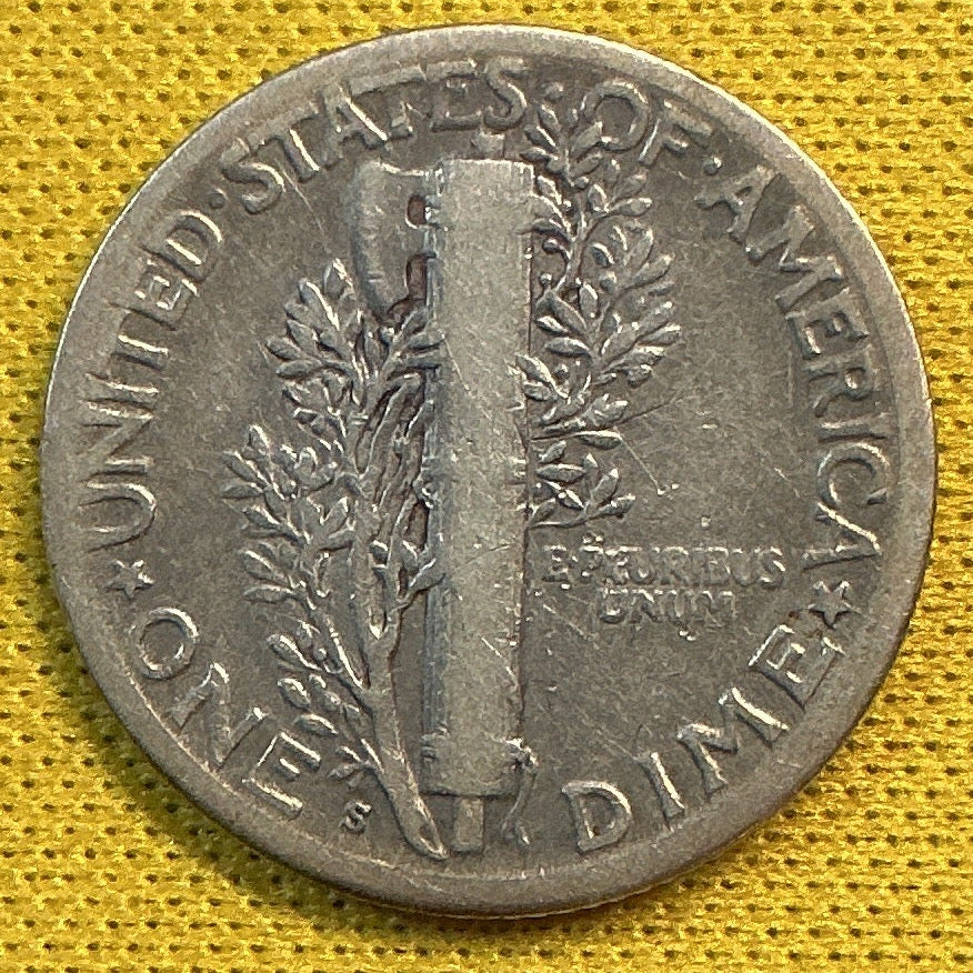 1928-S Mercury Dime, Fine Circulated Coin, Store #DE0609