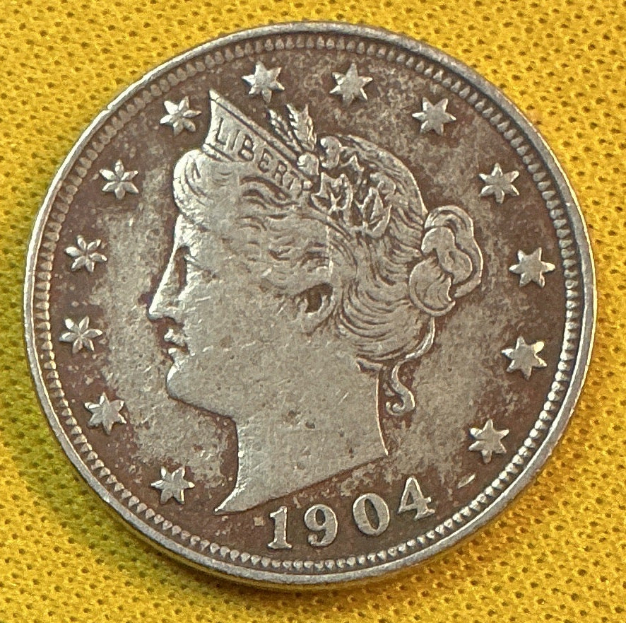 1904 Liberty Nickel, Extra Fine Circulated Coin, Store #NL894