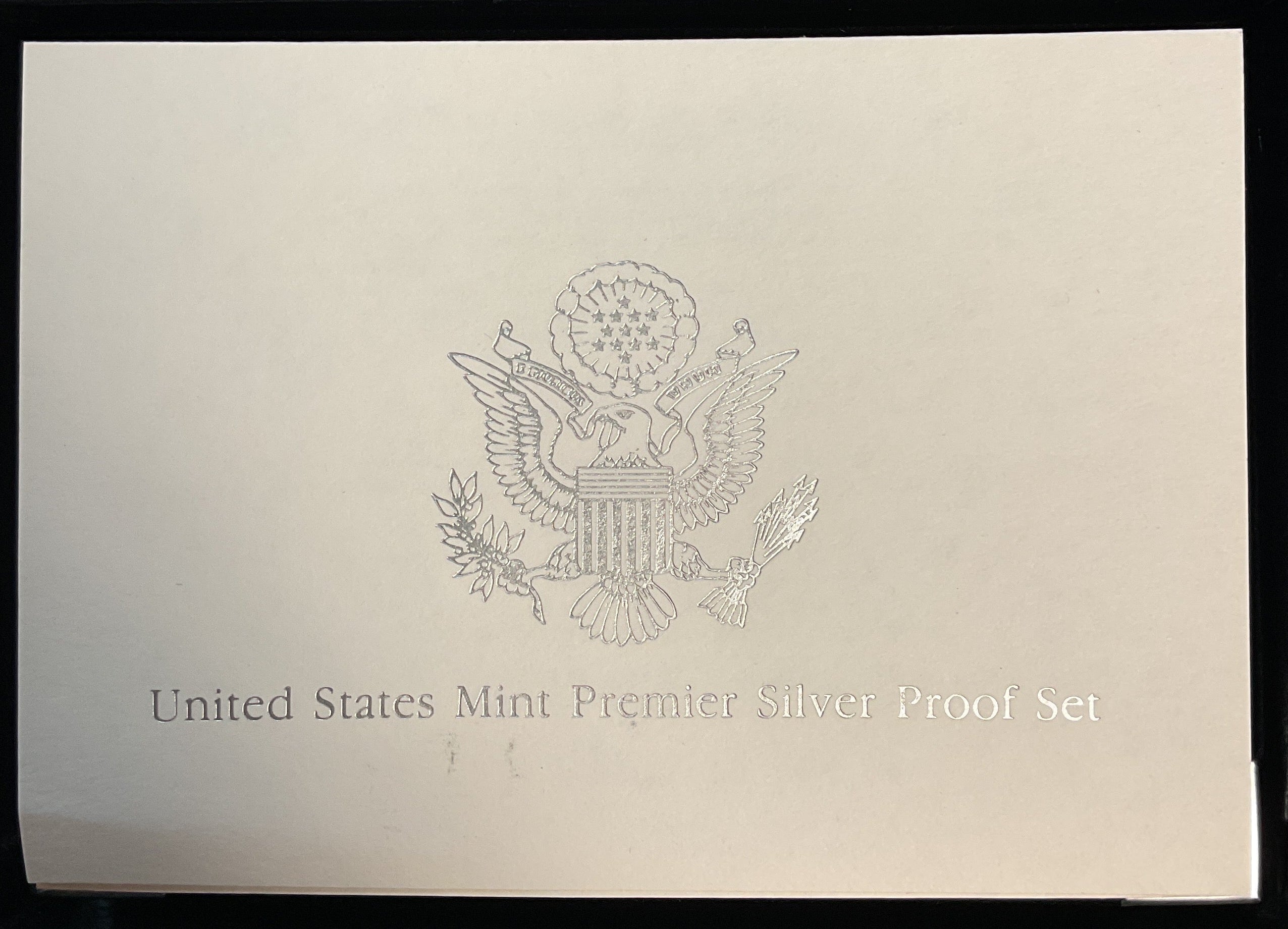 1993 5 Coin Silver Premier Silver Proof Set. U.S. Mint C.O.A, Store #PT032