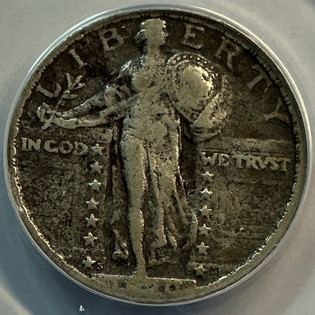 1920-S Standing Liberty Quarter, *Corroded* ANACS F-15, Store #QR1614