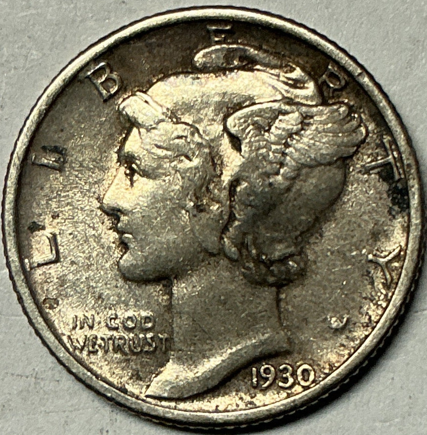 1930-S Mercury Dime, About Uncirculated Coin, Store #DE0977