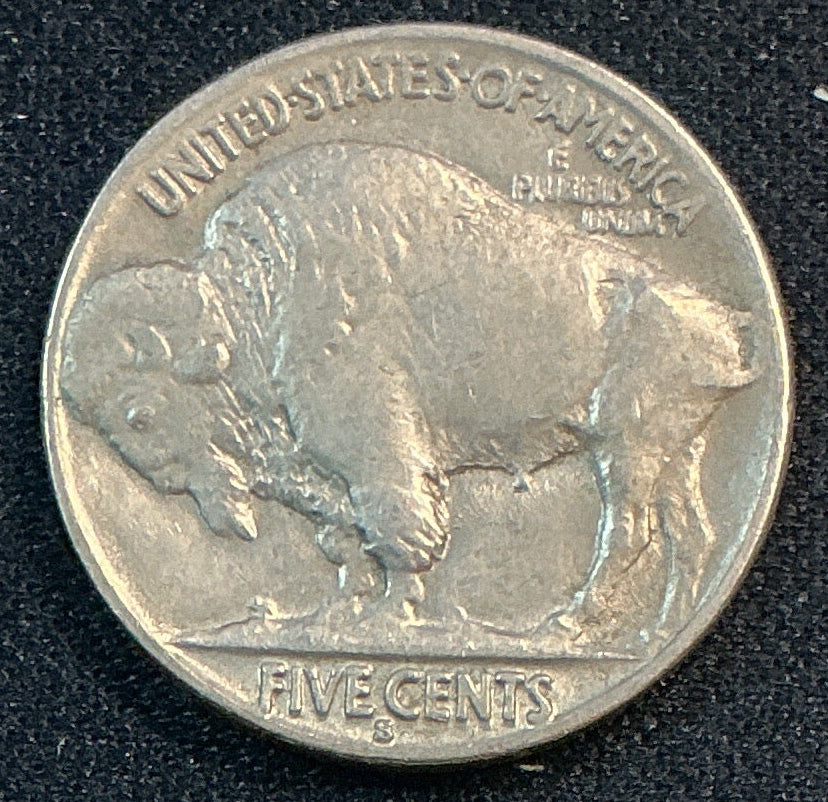 1929-S Buffalo Nickel, About Uncirculated Coin, Store #NL1085