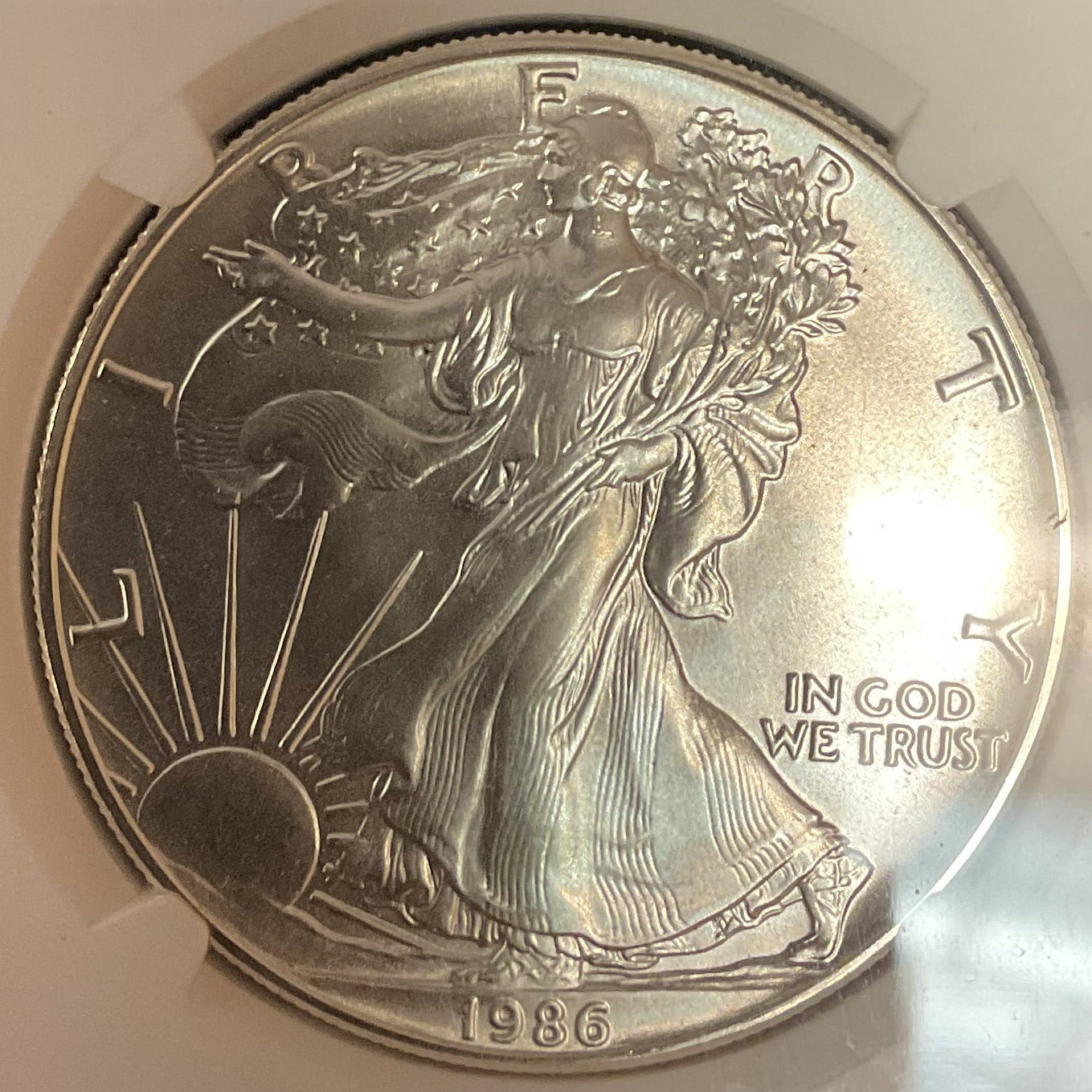 1987 American Silver Eagle, NGC MS-69, Store#AE0395