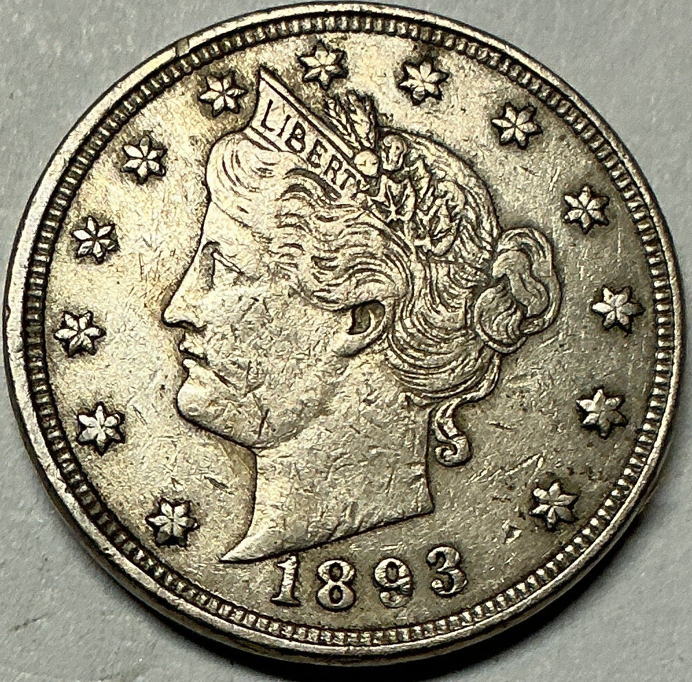 1893 Liberty Nickel, Very Fine+ Circulated Coin, Store #NL611