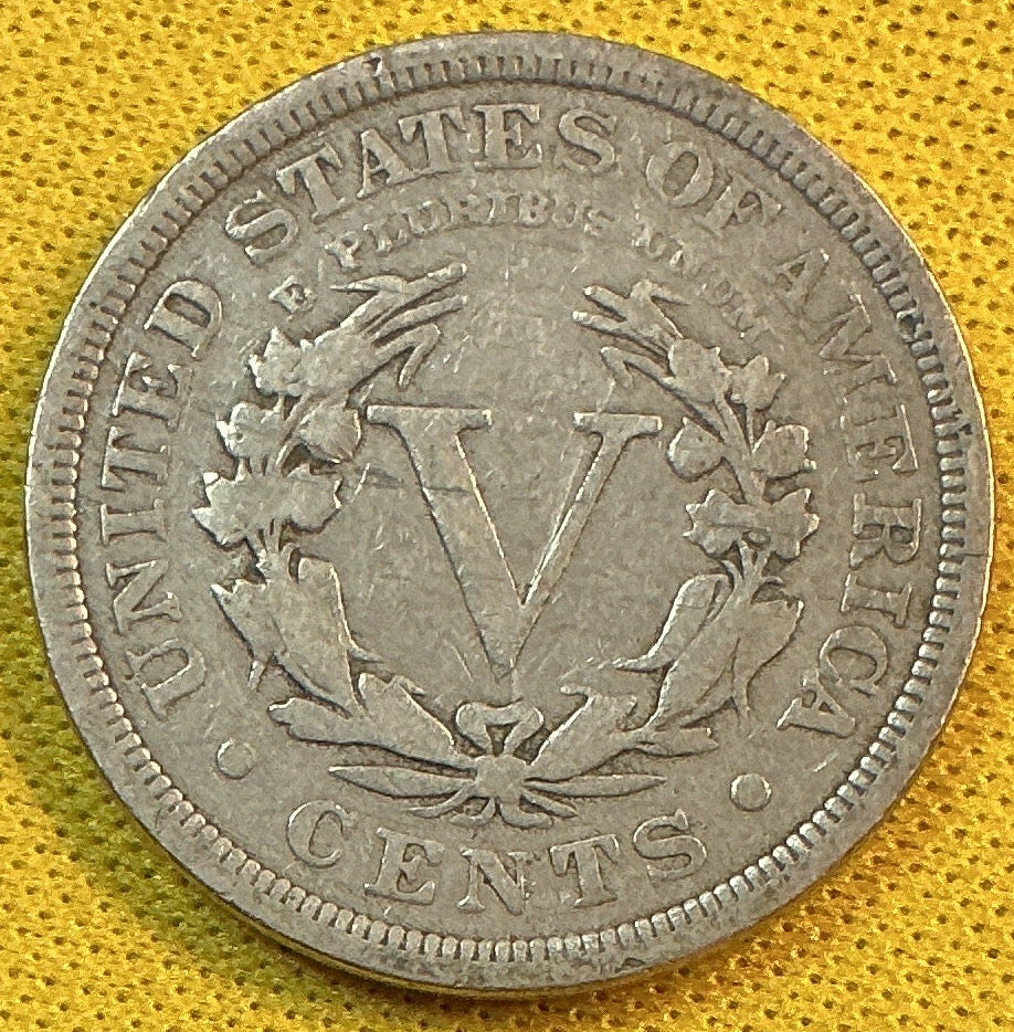 1904 Liberty Nickel, Very Good Circulated Coin, Store #NL892
