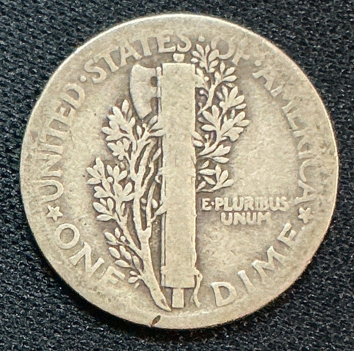 1918 Mercury Dime, About Good Circulated Coin, Store #DE0508