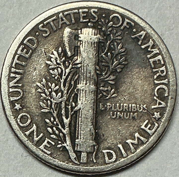 1928 Mercury Dime, Fine Circulated Coin, Store #DE923
