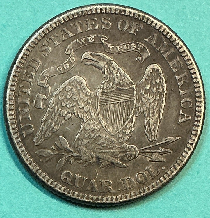 1876 Liberty Seated Quarter., Good Circulated Details., Store#QR1185
