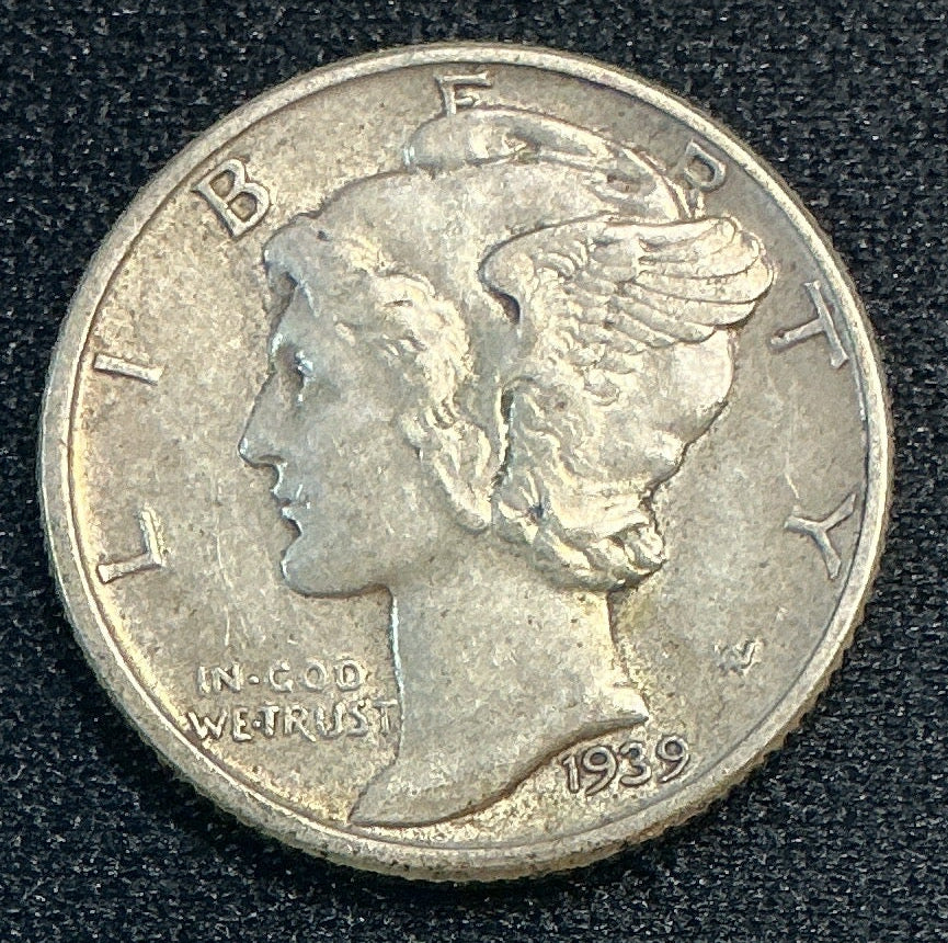 1939 Mercury Dime, Very Fine Circulated Coin, Store #DE0658