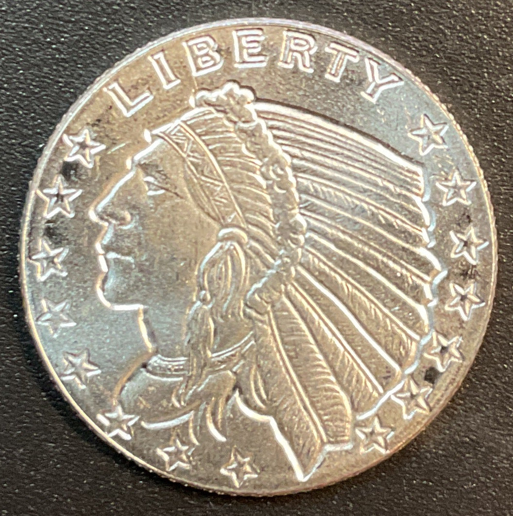 .999 silver, 1/10 Troy Ounce, Indian Silver Round Bullion, Store #SR010