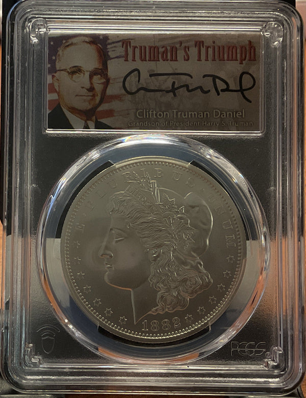 .999 silver, 1 Troy Ounce, 2023 Fiji Privy Morgan Ag, PCGS MS-70, Store #SR053