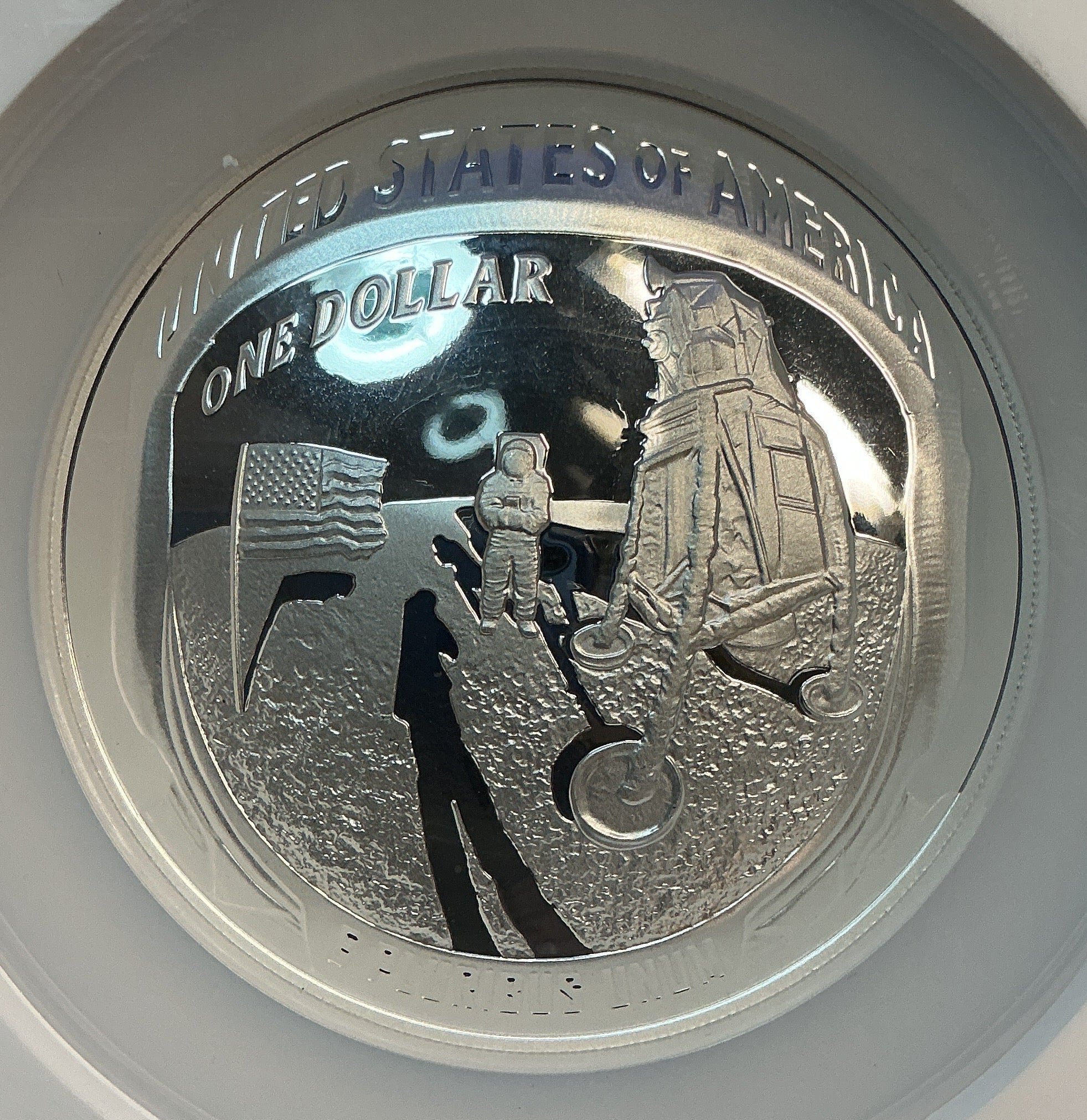 2019-P 5oz. Apollo 11 50th Anniversary Silver Dollar, NGC PF-69 Ultra Cameo, Store #SR103