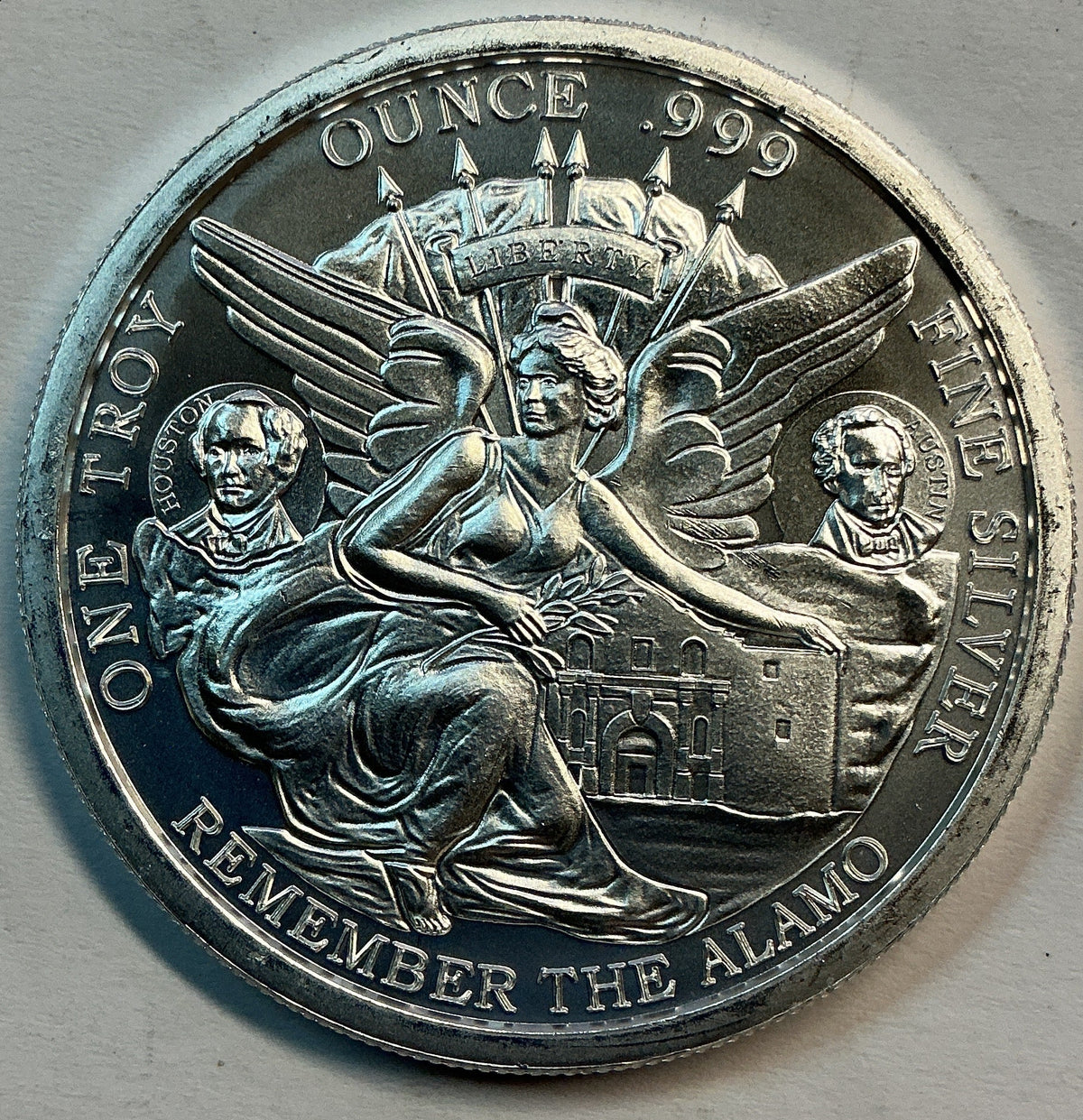 1 OZT Texas Commemorative Silver Round, .999 Fine Silver, #SR014