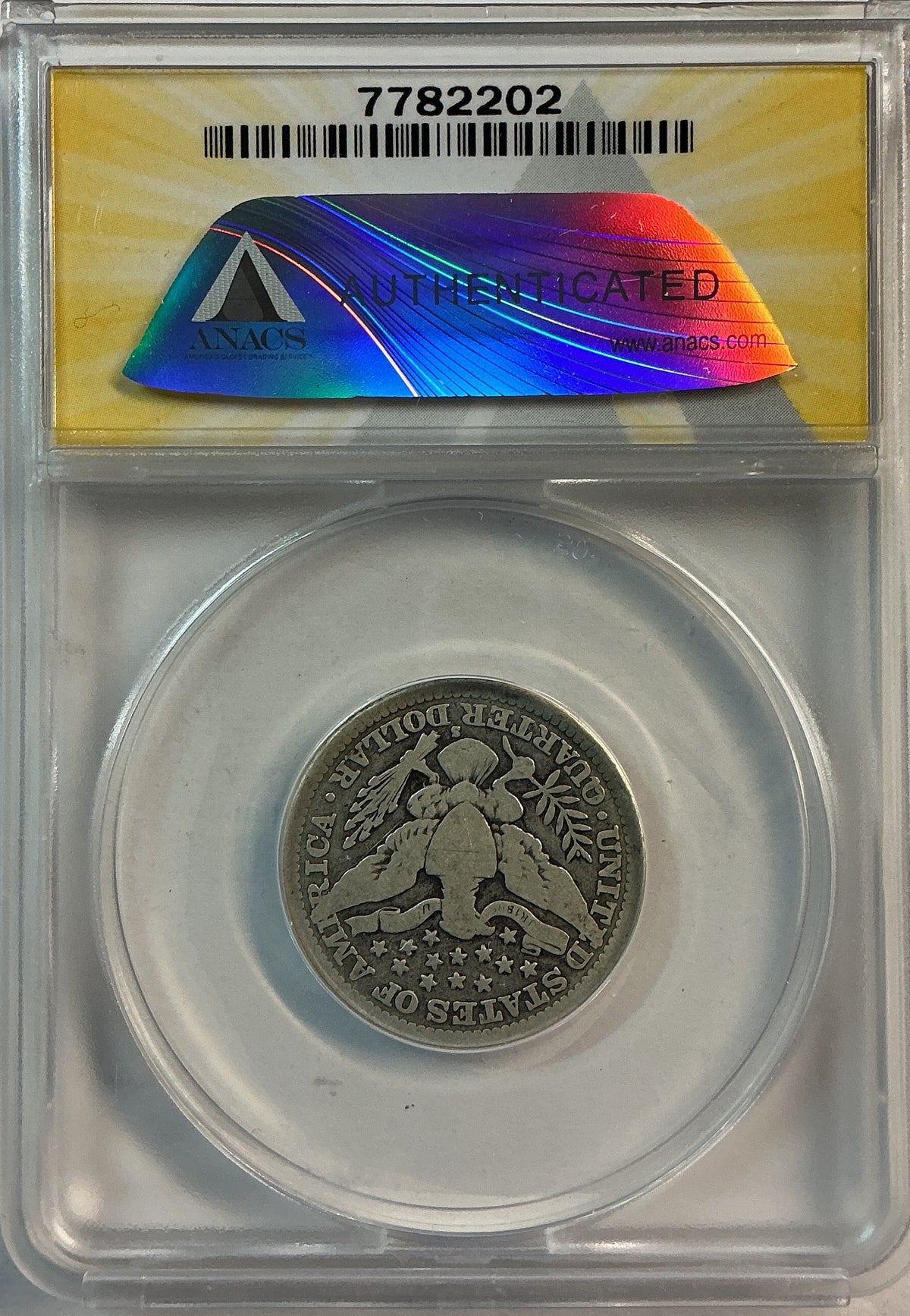 1915-S Barber Quarter, ANACS Good 6. Store #QR1479