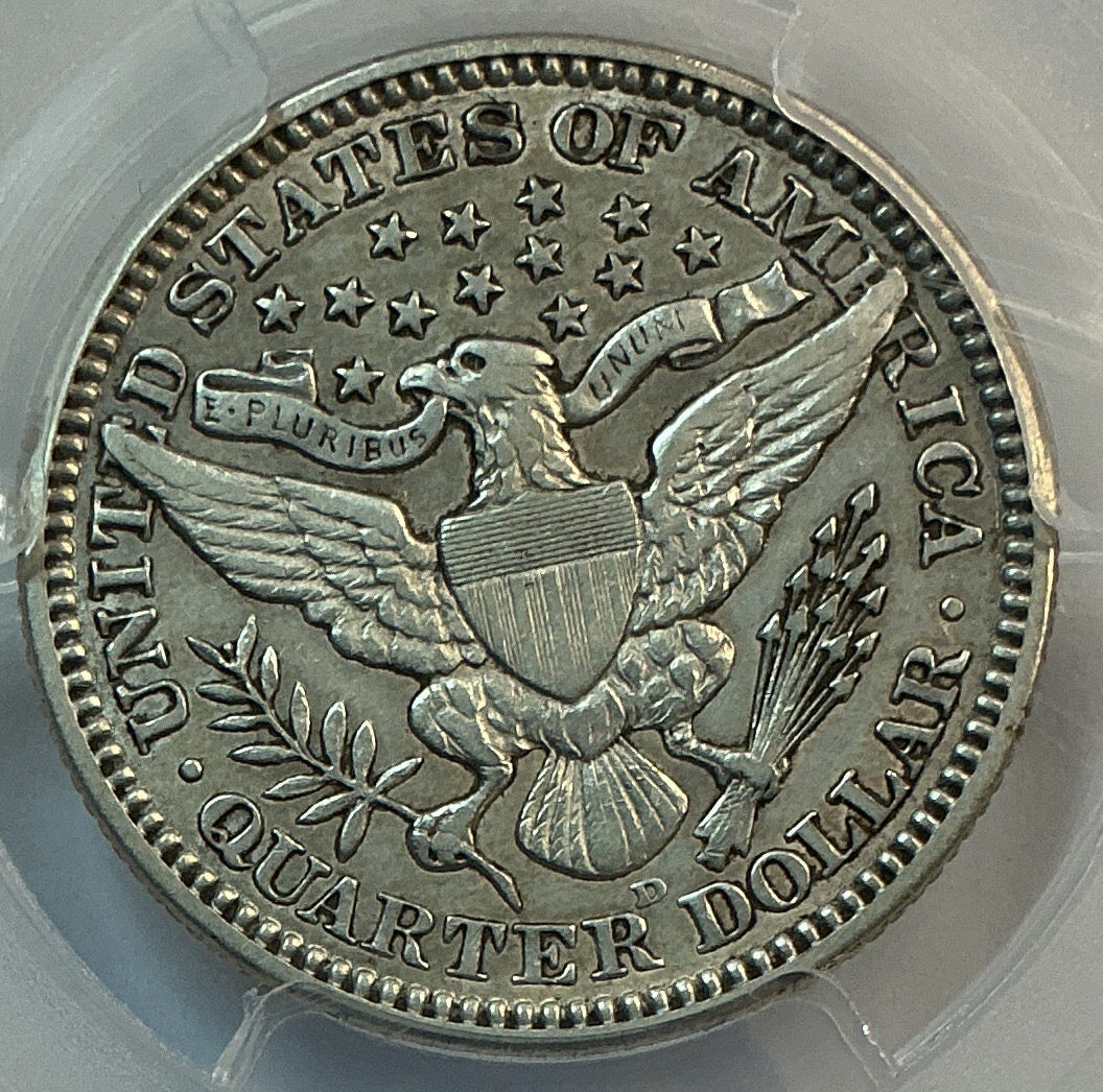 1911-D Barber Silver Quarter, PCGS XF40, Store #QR1648