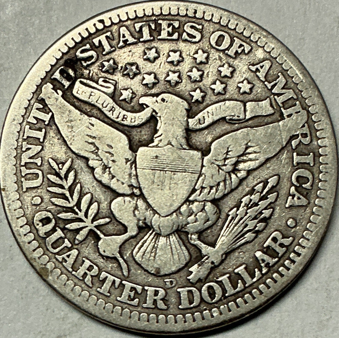 1915-D Barber Quarter, Fine Circulated Coin, Store #QR1965