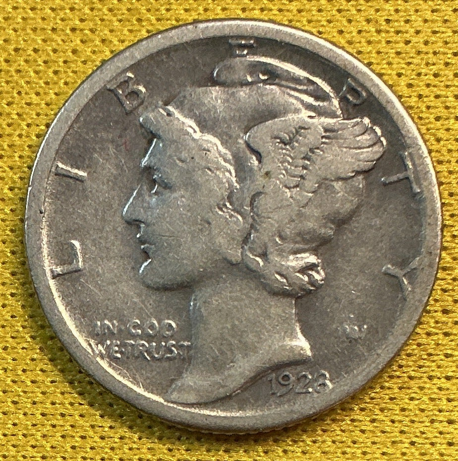1928-S Mercury Dime, Fine Circulated Coin, Store #DE0609