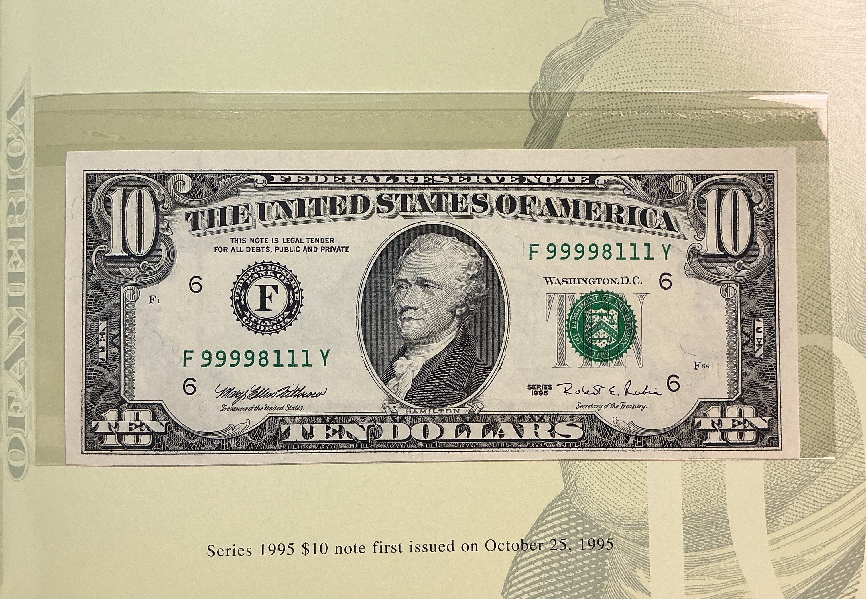 1995, 1999 Premium Federal Reserve Set Series 1995 & 1999, BEP, #FRN011