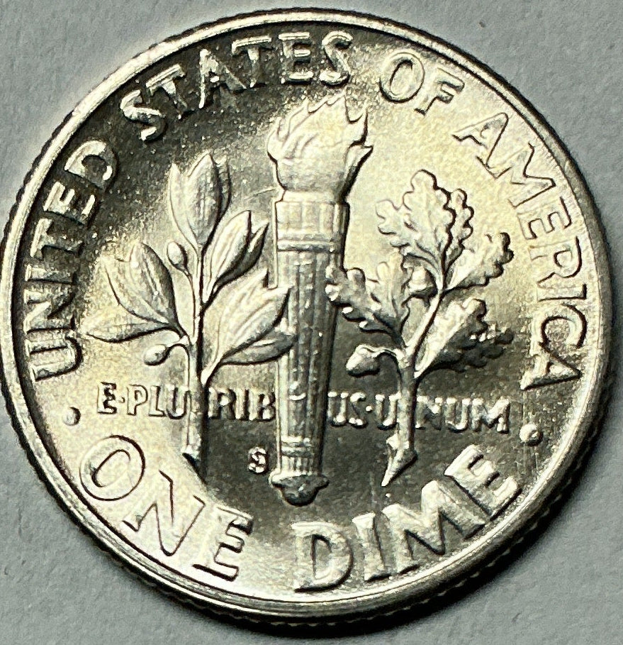 1950-S Roosevelt Dime, Mint State Uncirculated Coin, Store #DE0532