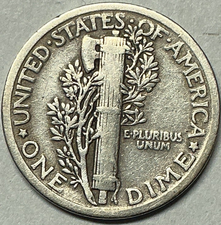 1921 Mercury Dime, Fine Circulated Coin, Store #DE921