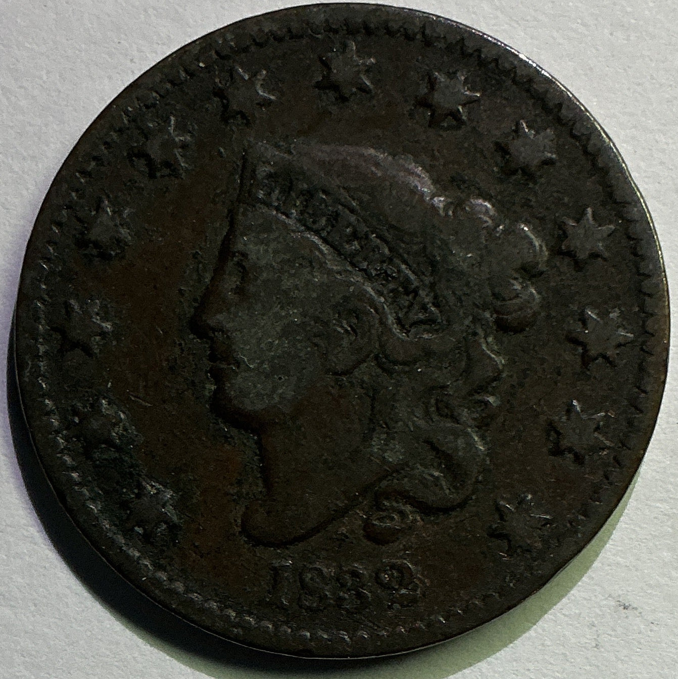 1832 Coronet Head Large Cent, Very Fine Circulated Coin, Store #14482
