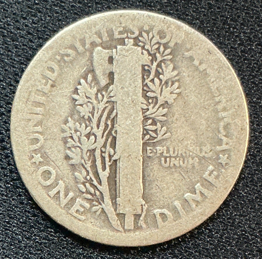 1920 Mercury Dime, About Good+ Circulated Coin, Store #DE0515