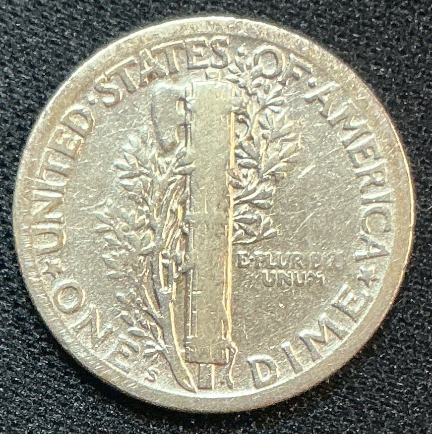 1919-S Mercury Dime, Very Good Circulated Coin, Store #DE0511