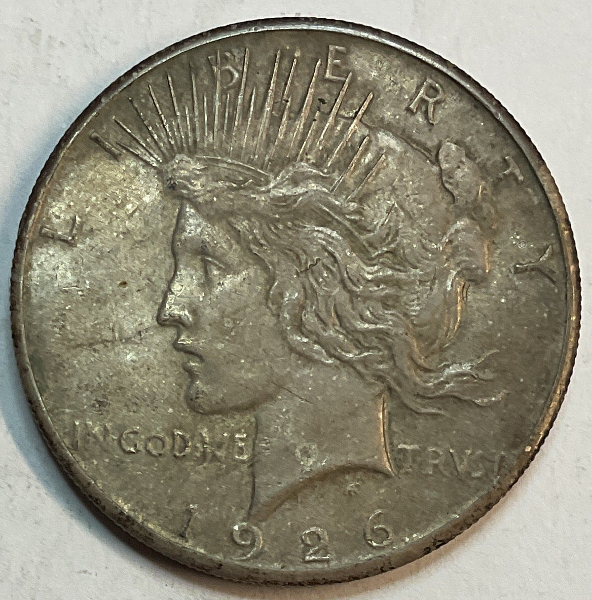 1926 Peace Silver Dollar, Fine Circulated Coin, Store #DR0955