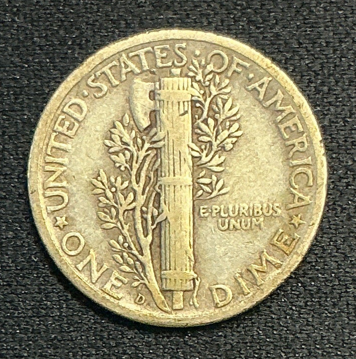 1941-D Mercury Dime, Very Fine Circulated Coin, Store #DE0681