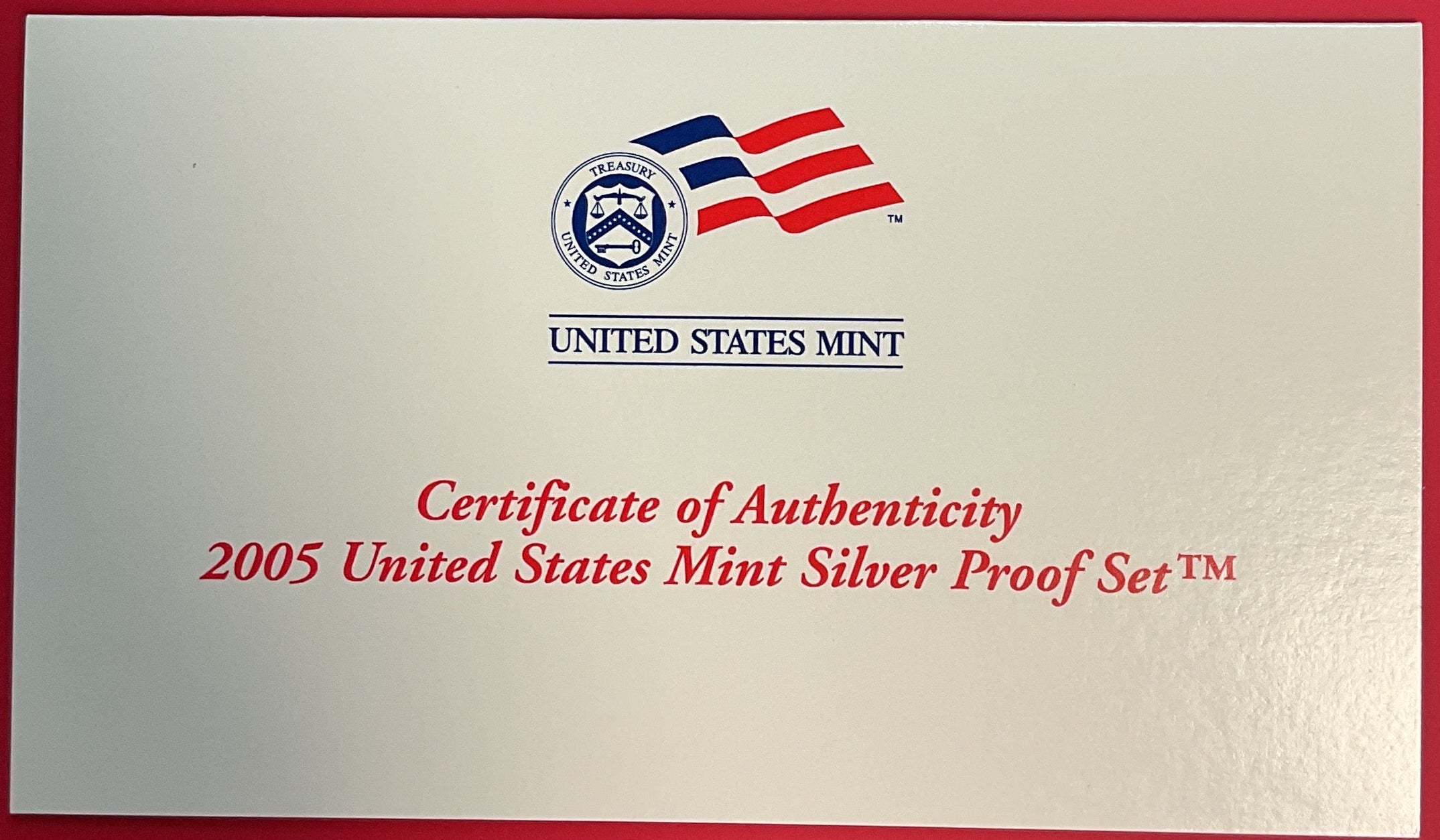 2005 United States Mint Silver Proof Set w/C.O.A.