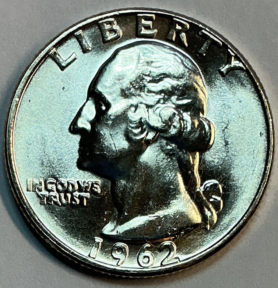 1962-D Silver Washington Quarter, Uncirculated Coin., Store #QR1790