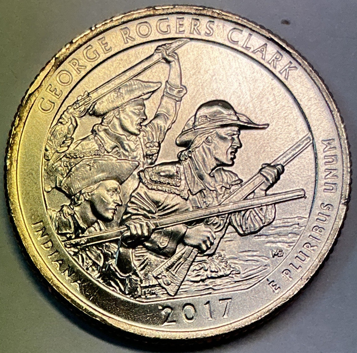 2017-P Uncirculated, George Rogers Clark National Historical Park, Indiana, Washington Quarter