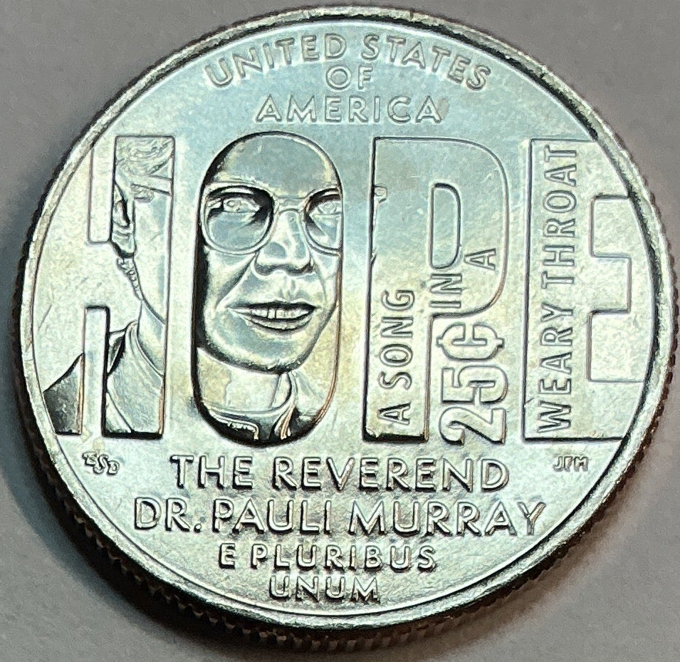 2024-P Reverend Dr. Pauli Murray, Washington Quarter, American Women Collection 2022-2025