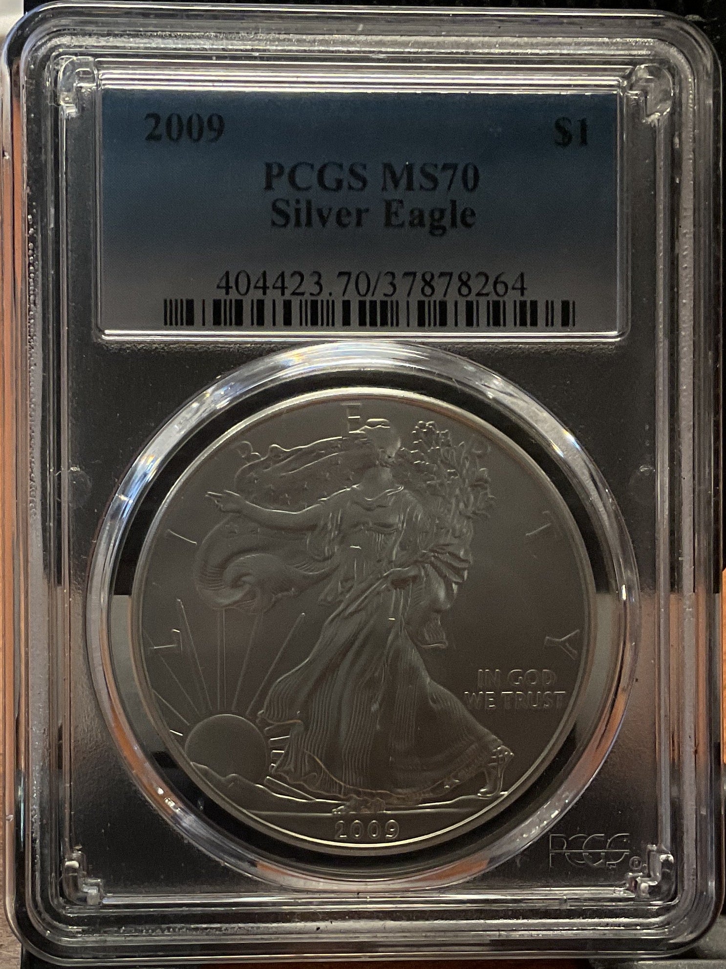 2009 American Silver Eagle, PCGS MS-70, .999 Silver, 1 Troy Ounce, Store #AE0270