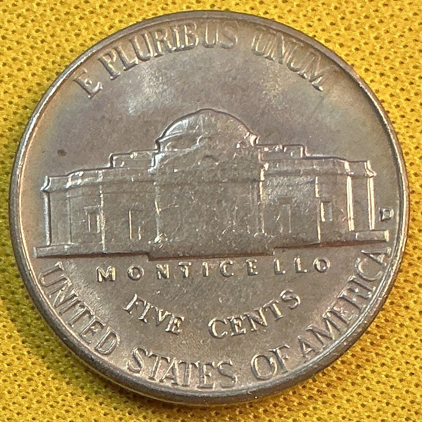 1957-D Jefferson Nickel, No Steps, Uncirculated Coin, Store #NL1105