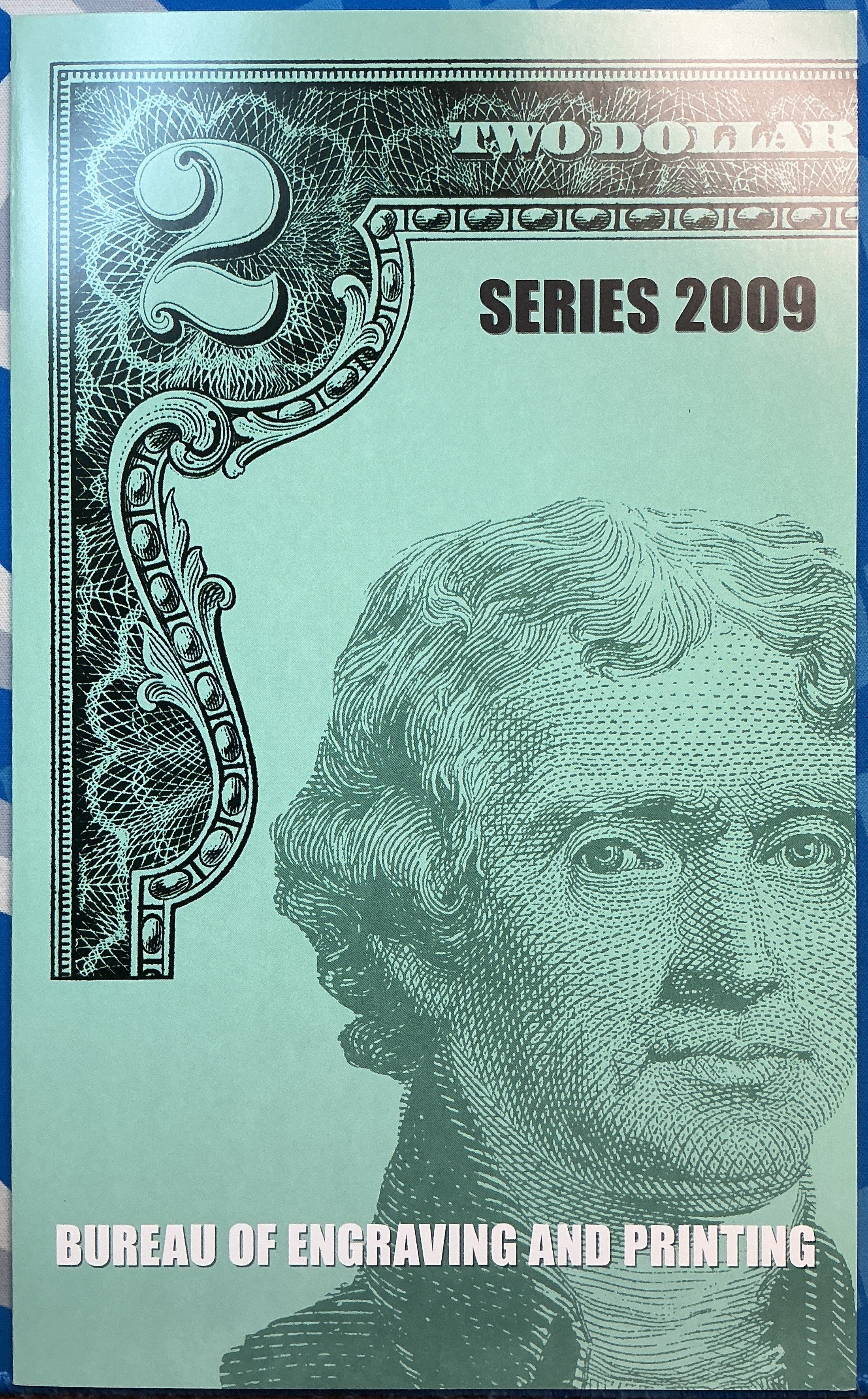 2009 Series $2 Notes, Sheet of 4 Bills, F.R.N., BEP, Store #FRN042