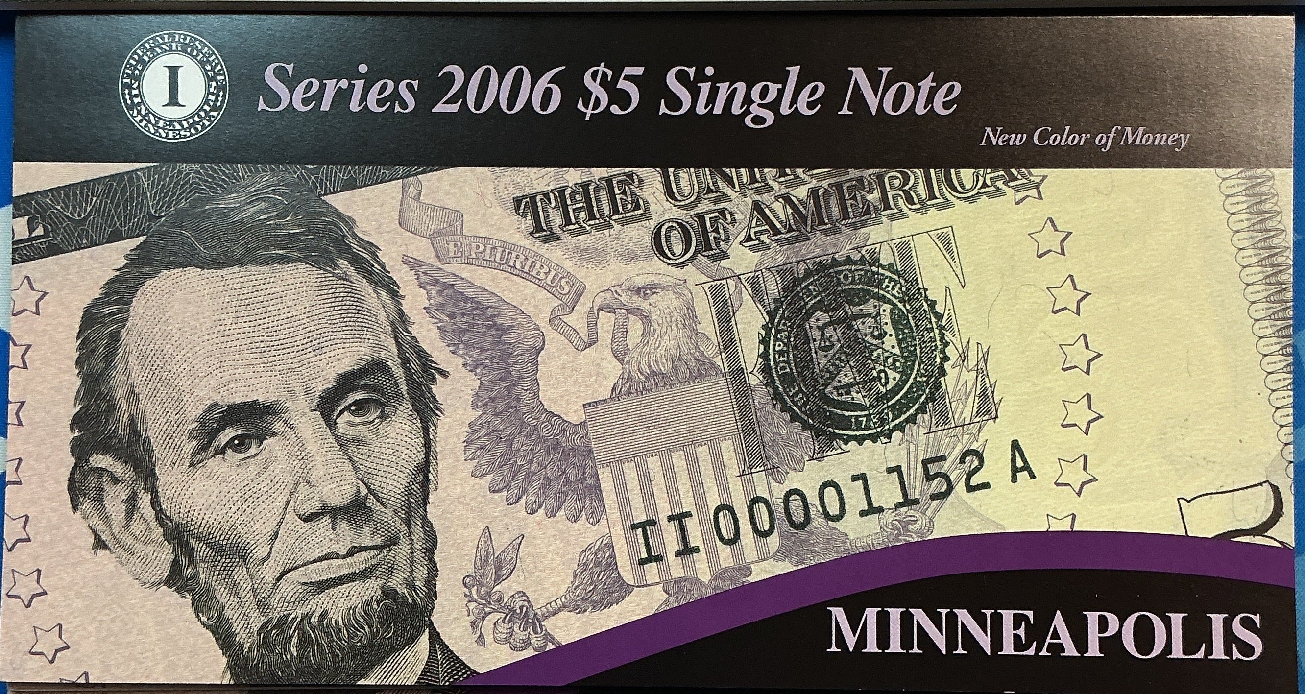 2006 Series $5 Single Notes,12 ea, F.R.N, 'LOW SERIAL NUMBERS', Store #FRN001