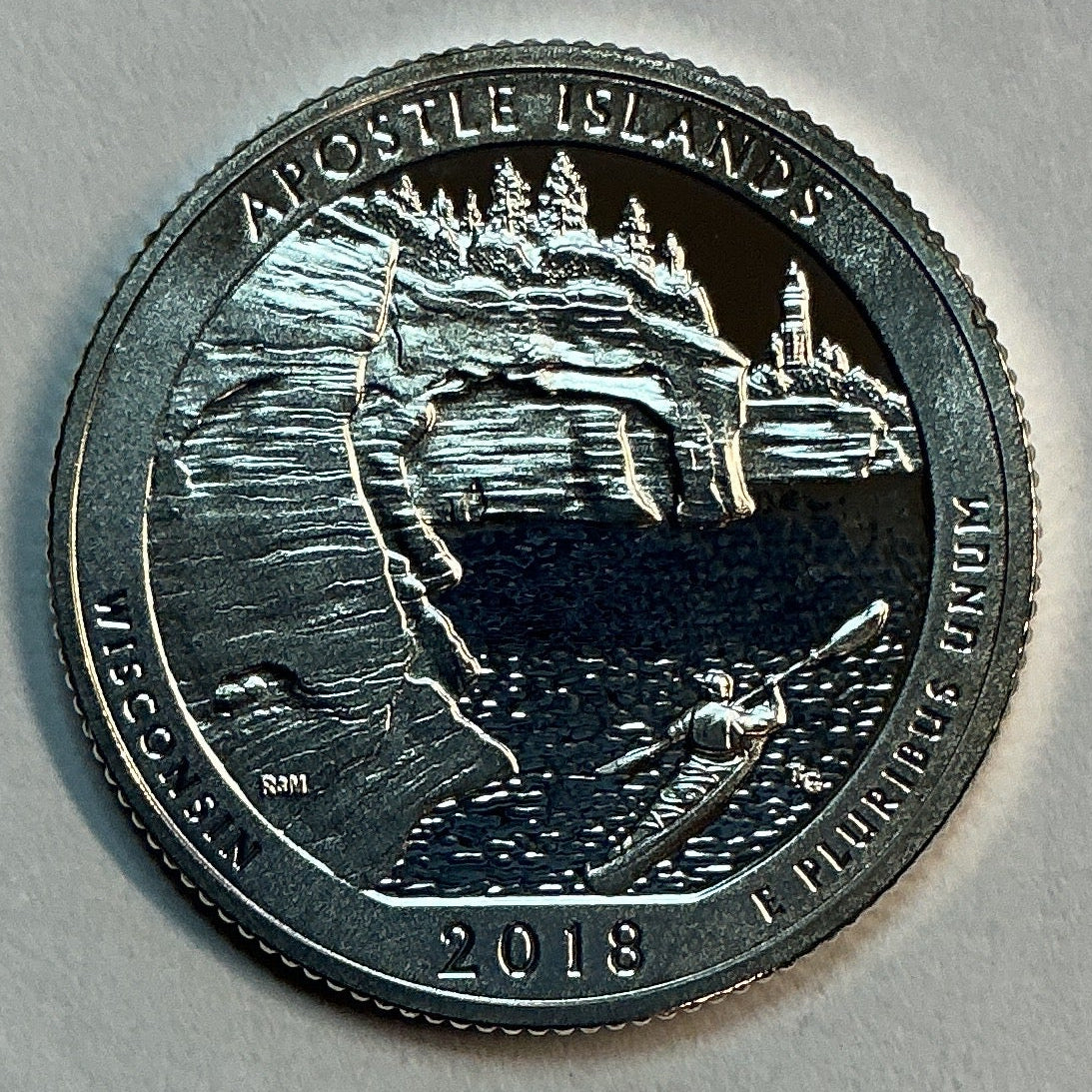 2018-S Uncirculated, Apostle Islands, Wisconsin, Silver Washington Quarter #QR1472