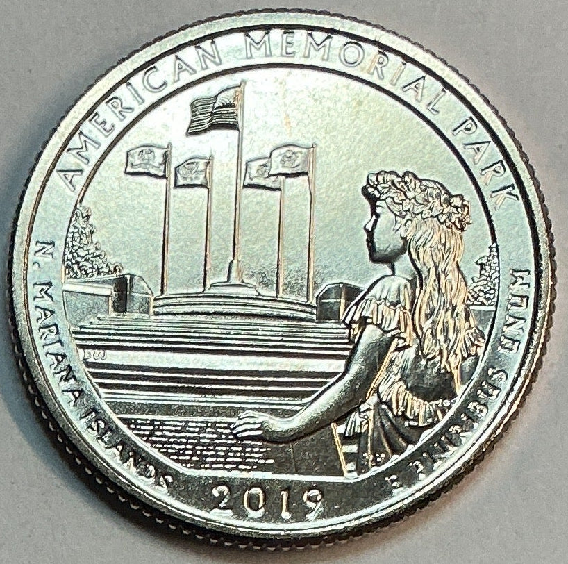 2019-P Uncirculated, American Memorial Park, Northern Mariana Islands, Washington Quarter
