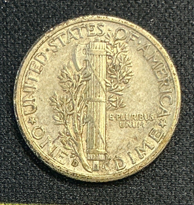1940-D Mercury Dime, About Uncirculated Coin, Store #DE0674