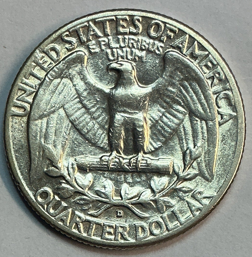 1951-D Washington Silver Quarter, Brillant Uncirculated Coin, Store #QR1749