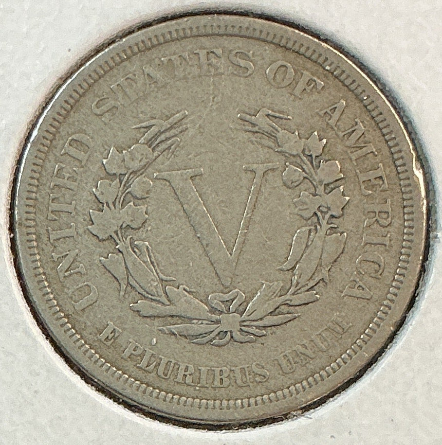 1883 Liberty Nickel., 'No Cents'., Fine Circulated Coin., Store Sale #NL864