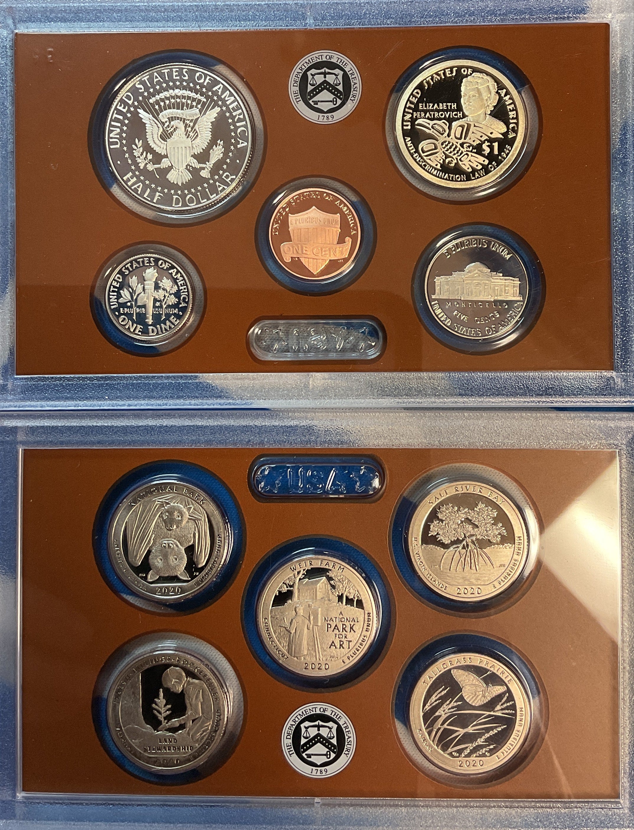 2020 Proof Set, 11 Coin Proof Set, Encased in Original Government Packaging.