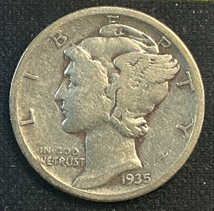 1935-S Mercury Dime, Good Circulated Coin, Store #DE0632