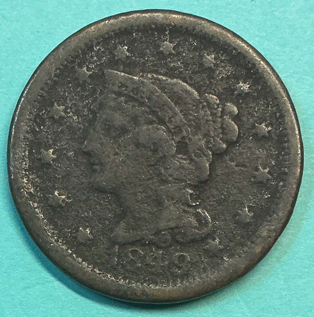 1849 Liberty Head Large Cent.  Affordable Collectible Coin. Store #CT1399