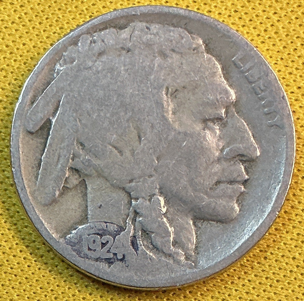 1924-D Buffalo Nickel, Very Good Circulated Coin, Store #NL1045