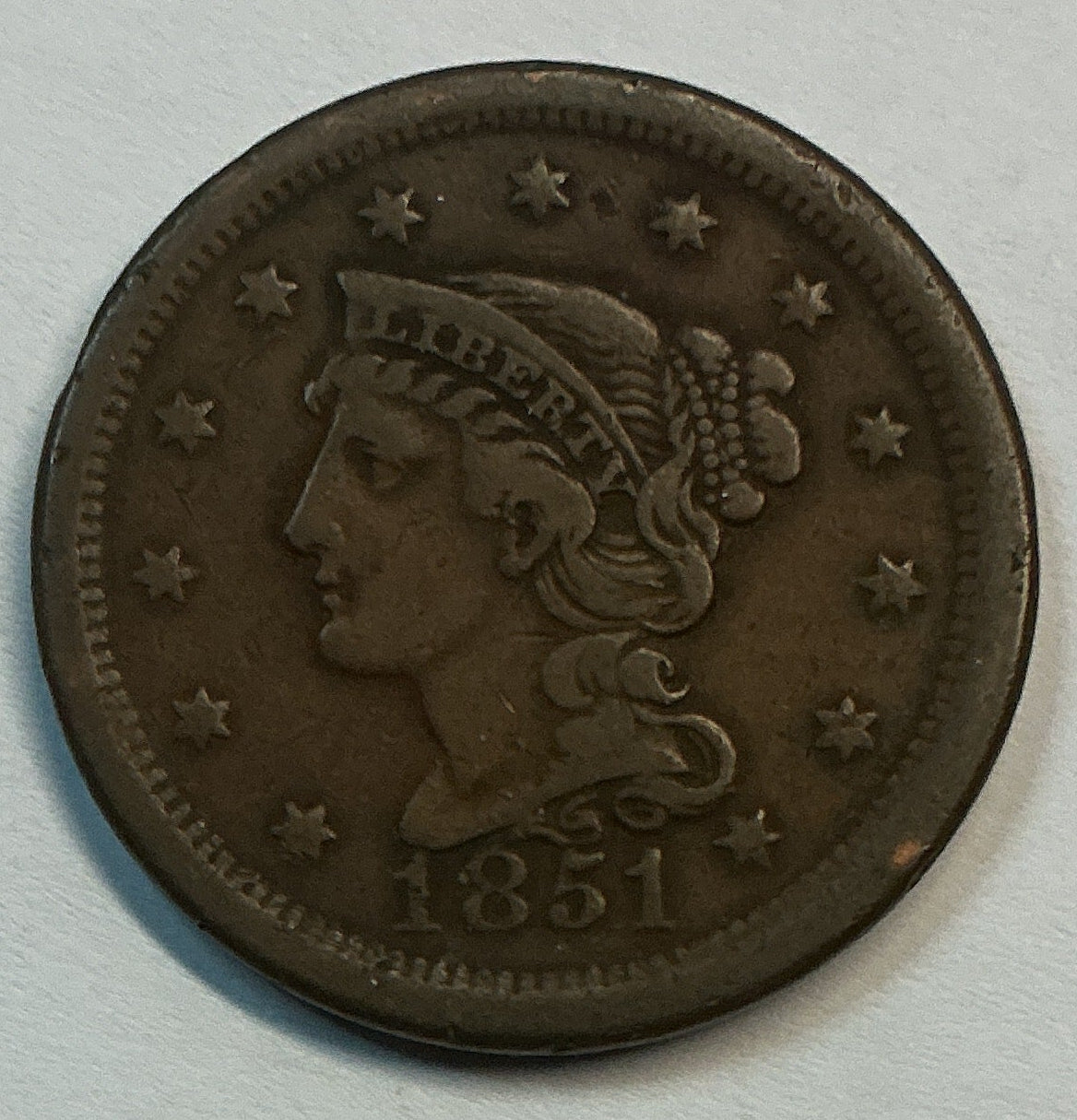 1851 Liberty Head Large Cent.  Affordable Collectible Coin. Store #CT1406